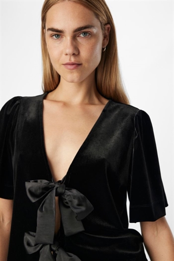 Vela Velour top, Black